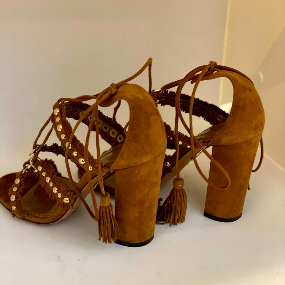 Aquazzura Suede Tulum Sandal - Picture 4 of 7